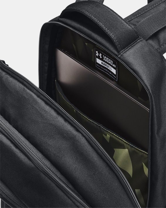 UA Hustle 5.0 Backpack, Black, pdpMainDesktop image number 3